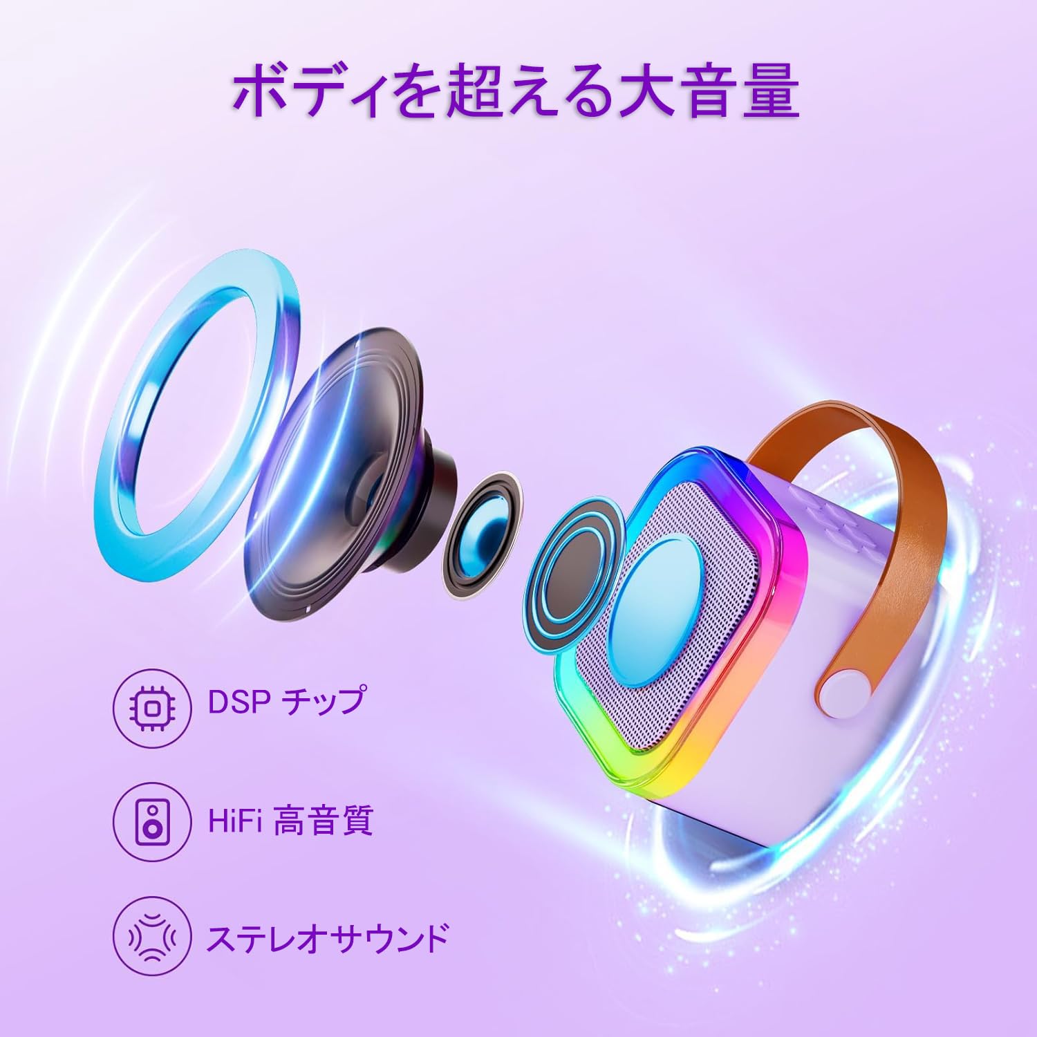 Amazon.co.jp: Verkstar カラオケセット Bluetoothマイク 2本 カラオケ